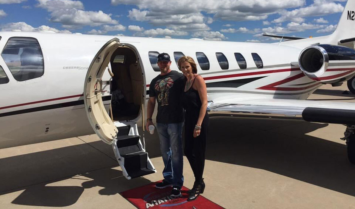 The BBI team getting on the plane.